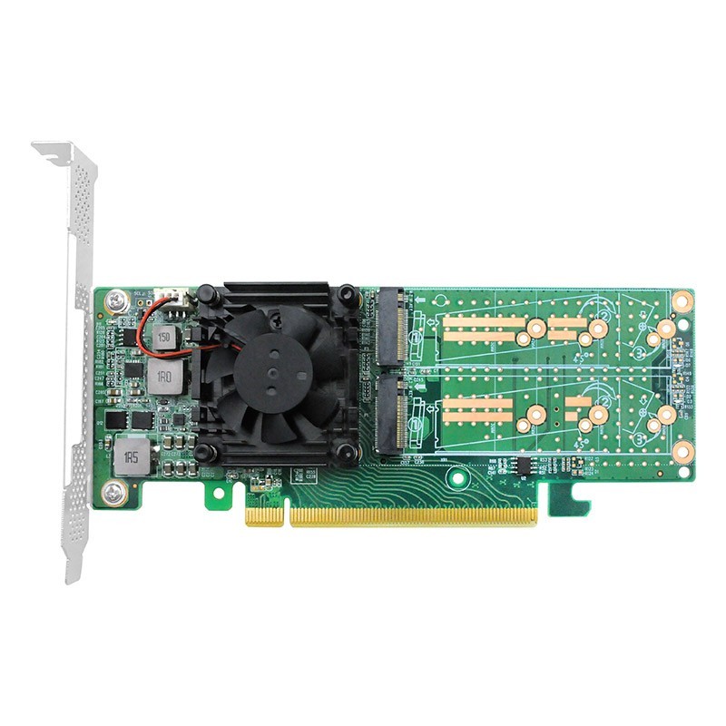 PCIe 3.0 X16 to Quad M.2 NVMe SSD Swtich Adapter Card for Servers- 4*NVMe SSD fo