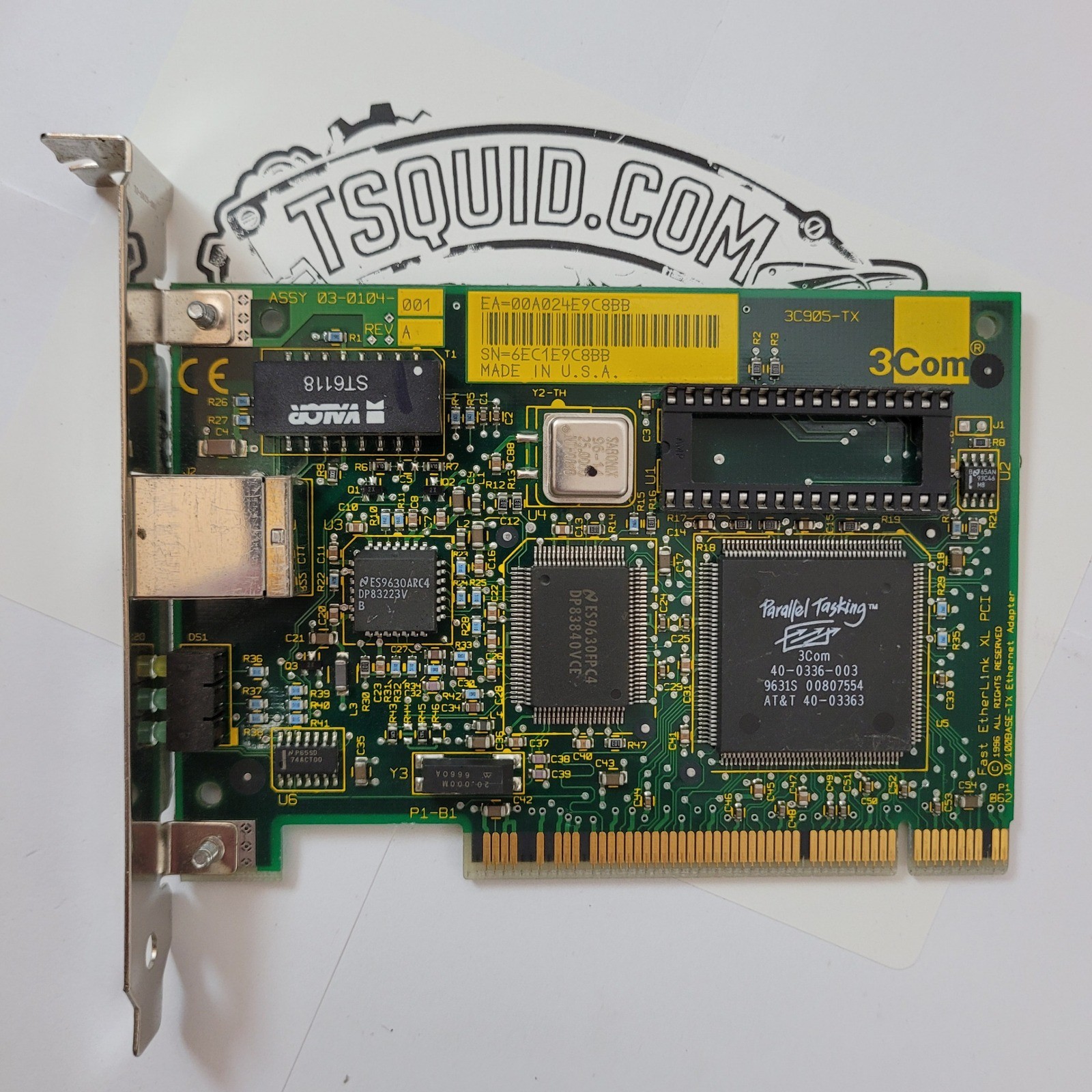 3Com 3C905-TX Fast EtherLink XL PCI 10/100 Ethernet Network Interface Card NIC
