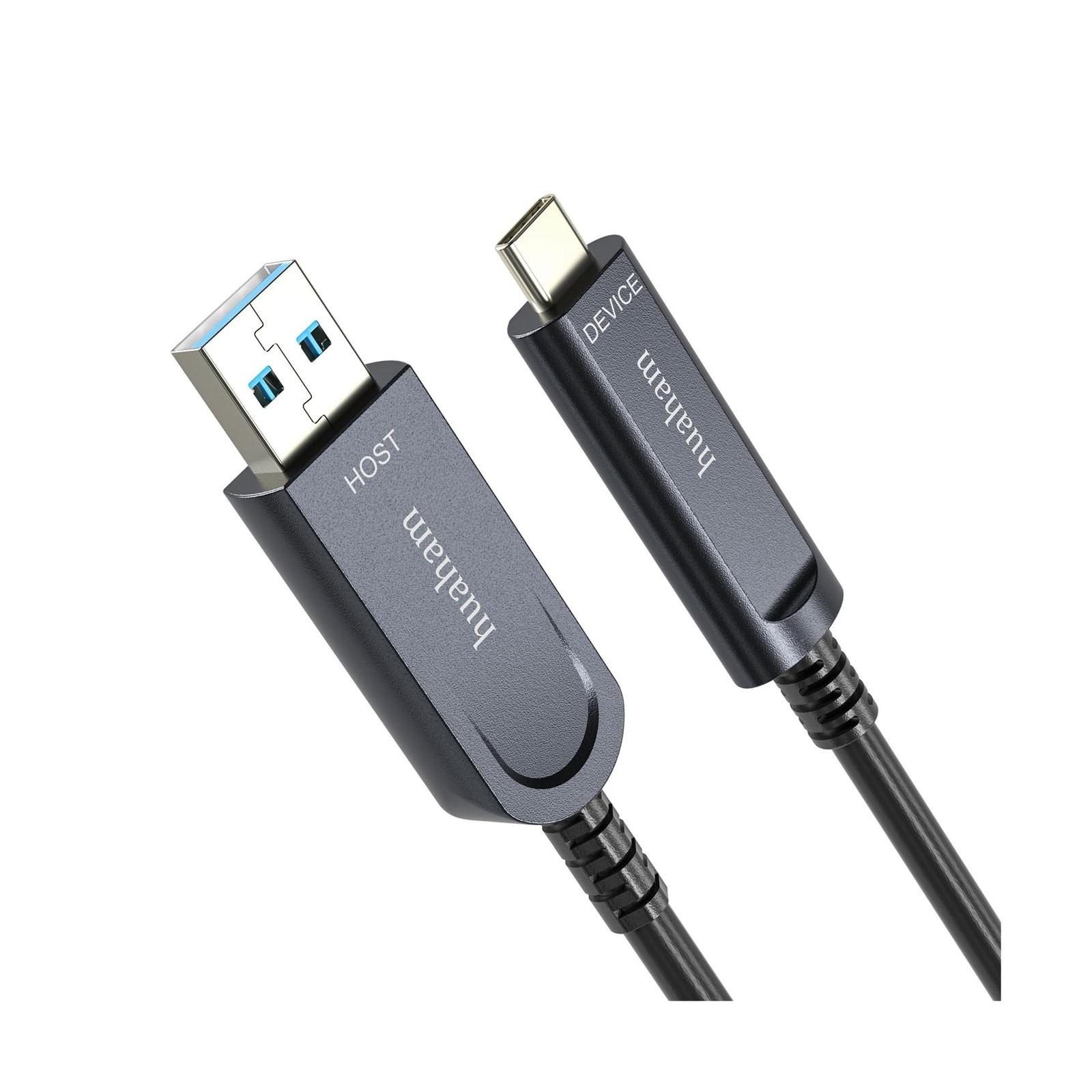 Fiber Optic USB A to C Cable 66FT, 10Gbps USB 3.2 Gen2 Type C Cable Long Dist...