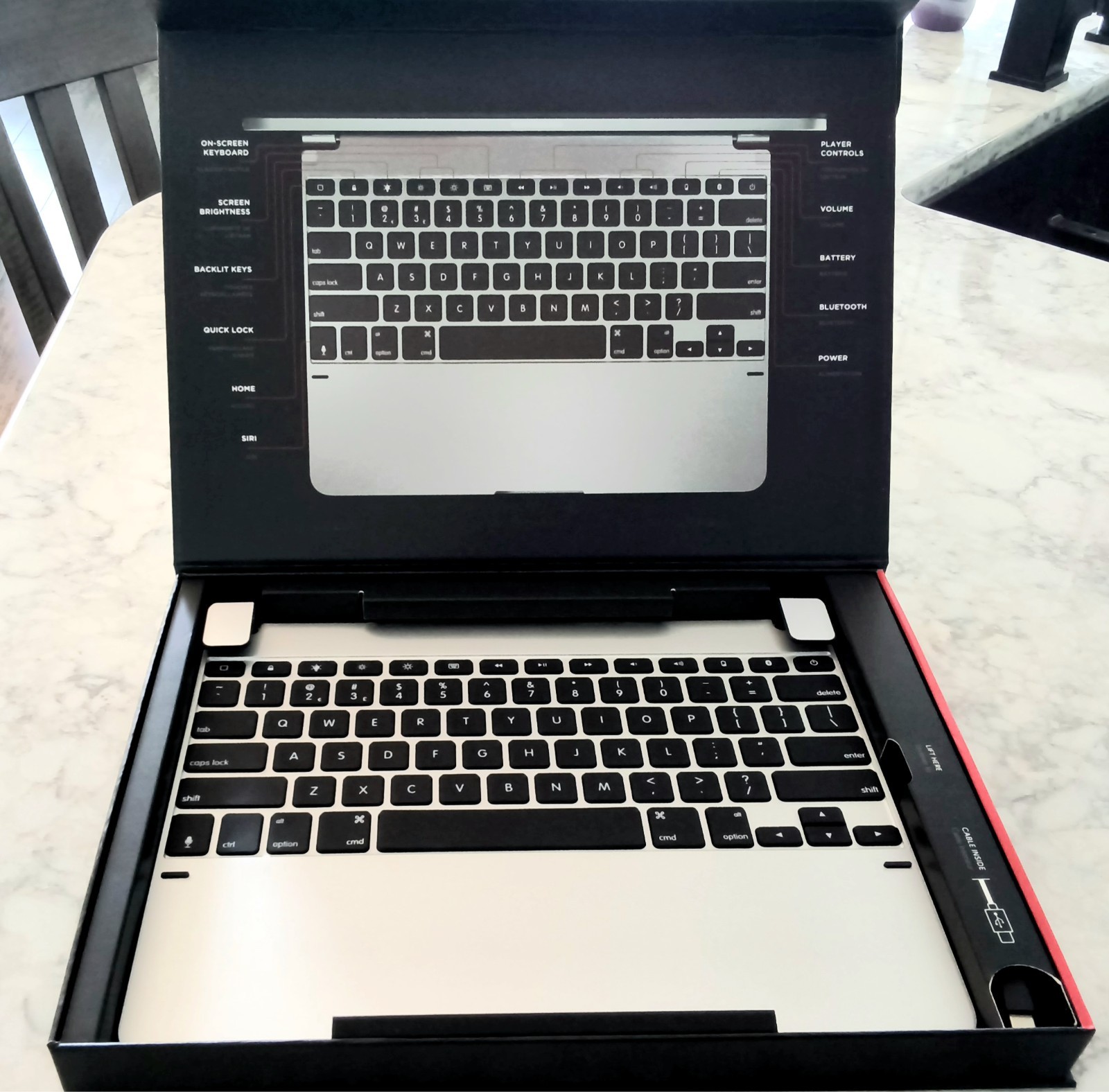 Brybridge BRY6021-B Wireless Keyboard iPad Pro 12.9 2018/2020 (3rd/4th Gen)...