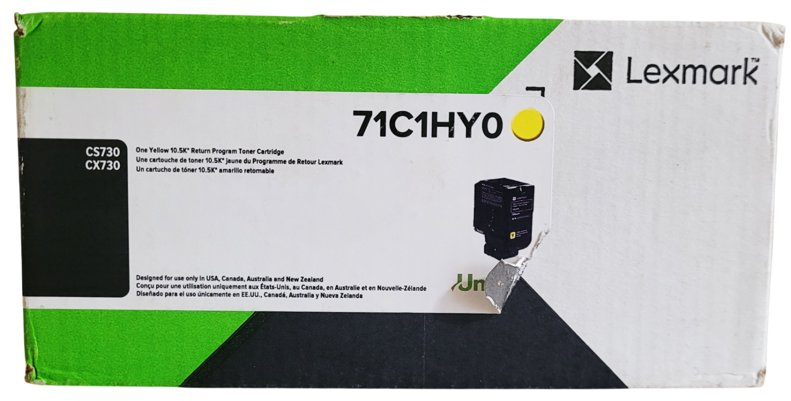 Lexmark 71C1HY0 Yellow Toner Cartridge