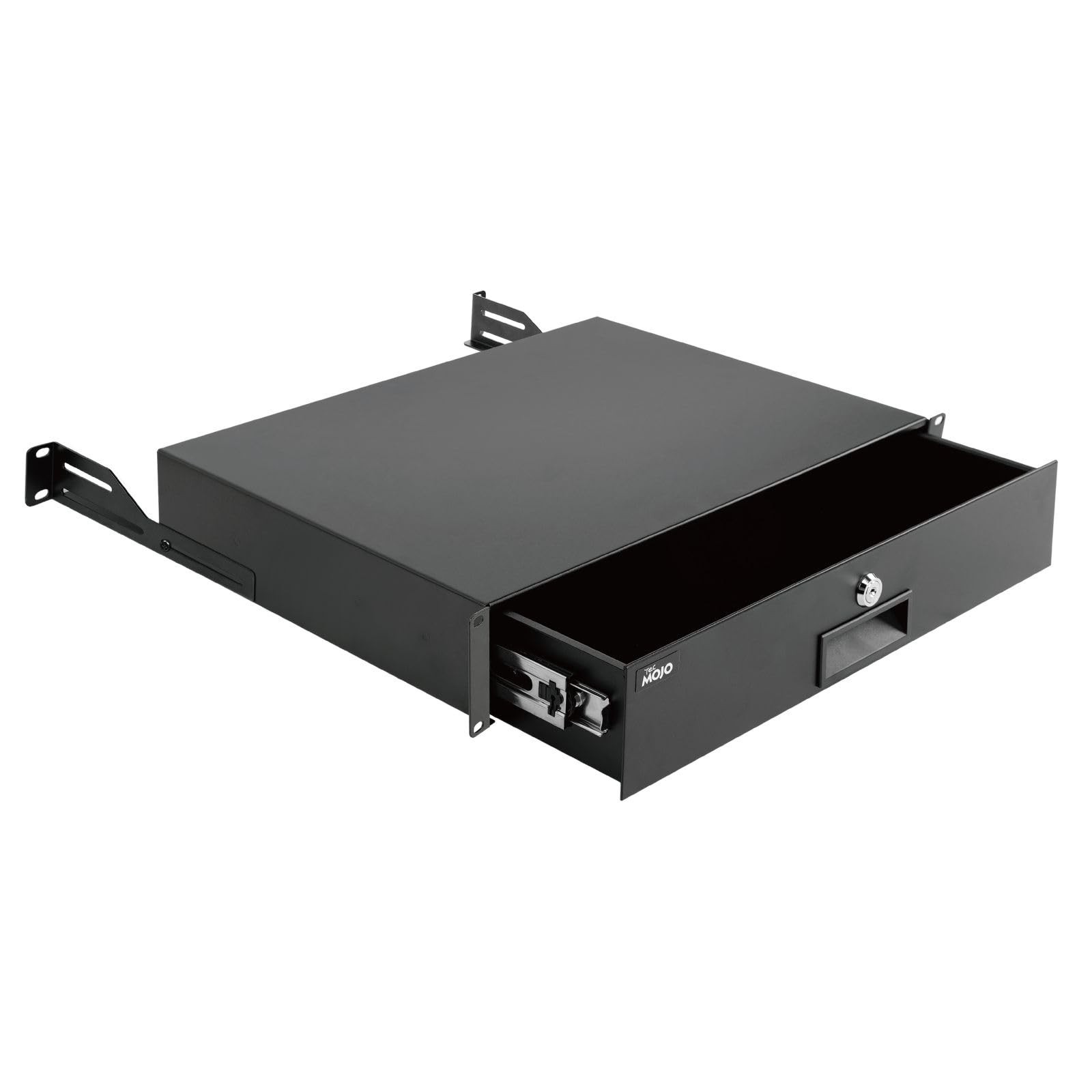 U Locking Rack Drawer 19in Server Cabinet Sliding Steel 13.3in Deep
