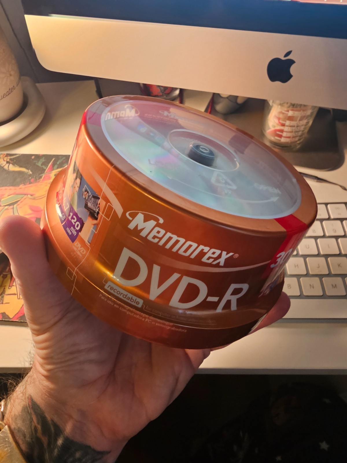 NEW Memorex DVD-R 30Pk 16 x 4.7 GB 120 Min Video Brand Factory Sealed Recordable