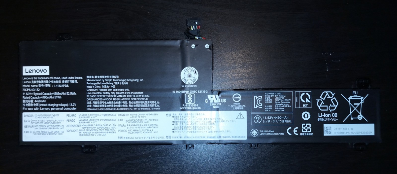 Genuine OEM Lenovo Battery IdeaPad Flex 5 L19M3PD6 | 15IIL05 15ITL05 14IIL05