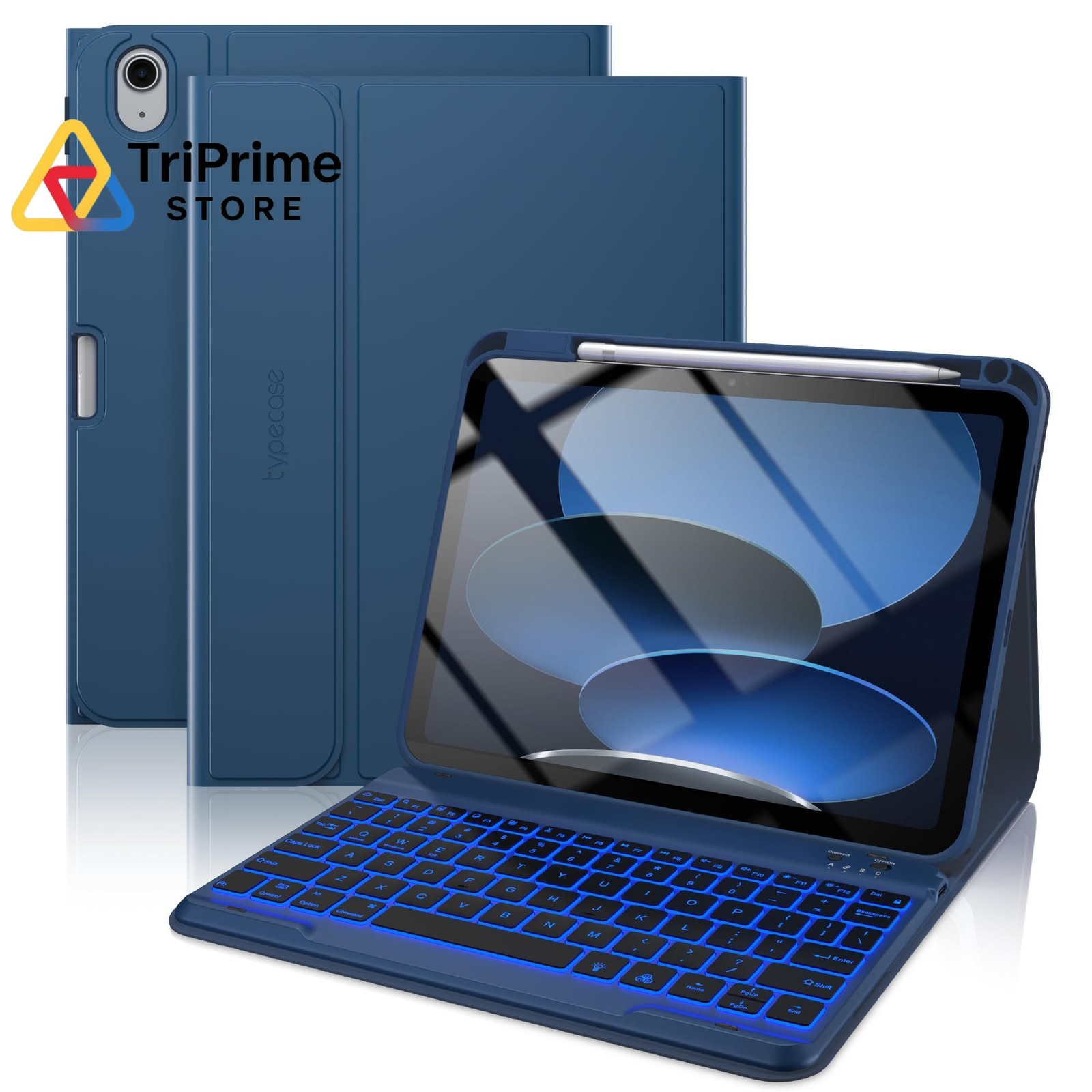 typecase Folio iPad 11th/10th Gen Keyboard Case (11" A16 10.9, Marine Blue