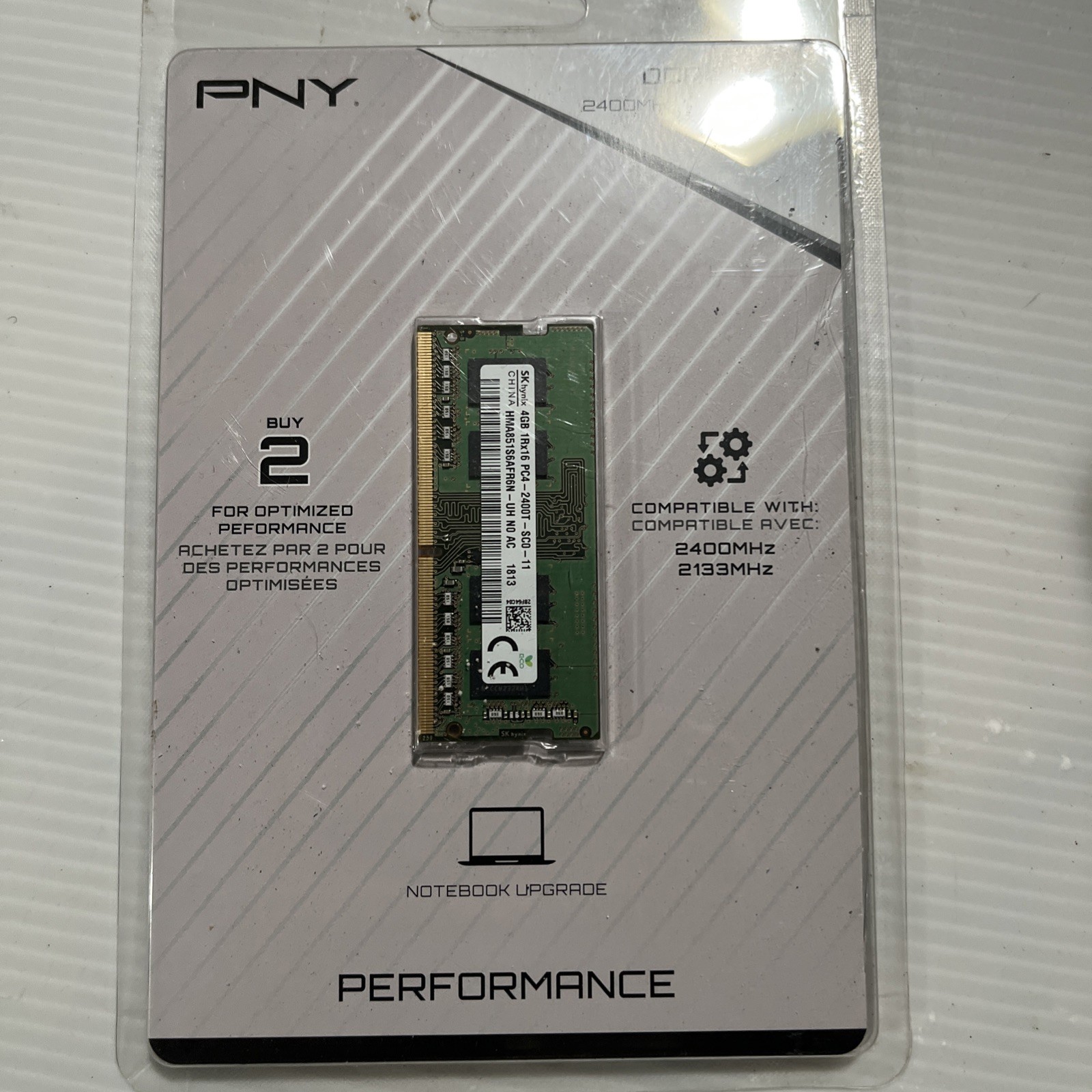 PNY 4 GB DDR4-2400 PC4- Laptop RAM Non-ECC.