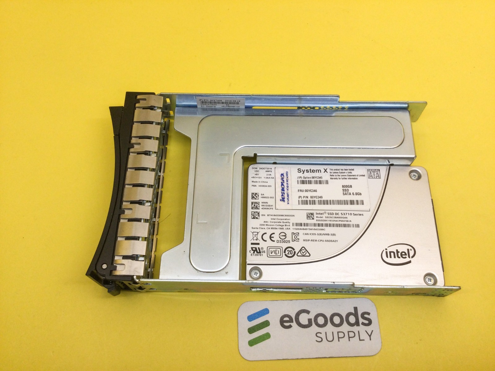 00YC346 Lenovo 800GB Intel DC S3710 Series SATA 6Gbs 2.5" SSD SSDSC2BA800G4N