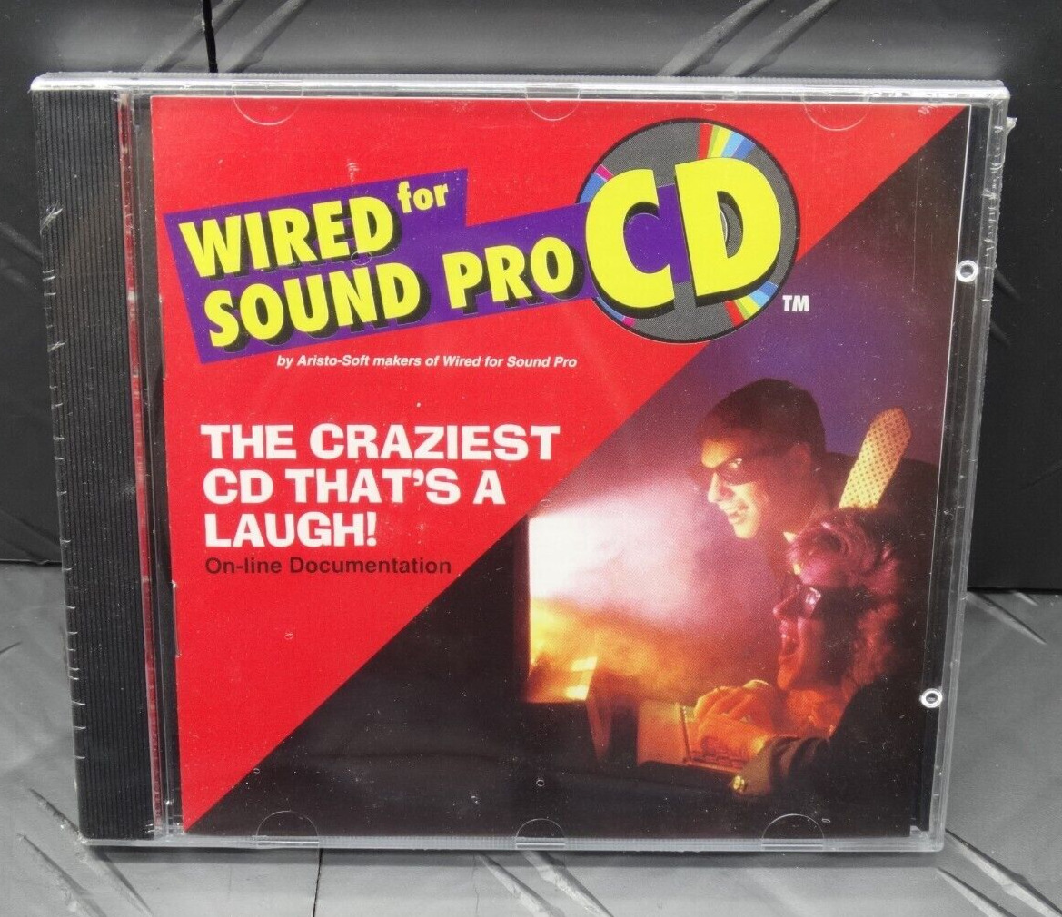 Wired For Sound Pro CD Software With CD-ROM Disk Vintage Sealed