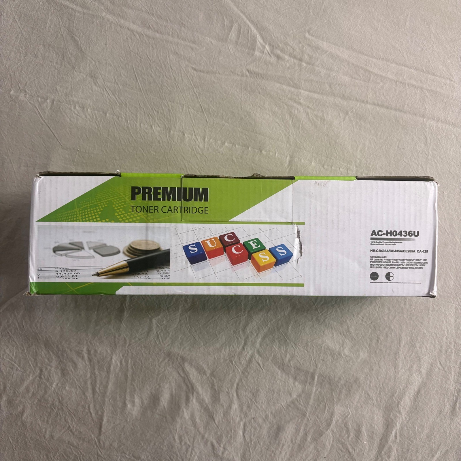Premium Black Toner Cartridge AC-H0436U Compatible with HP CB436A CB435A CE285A