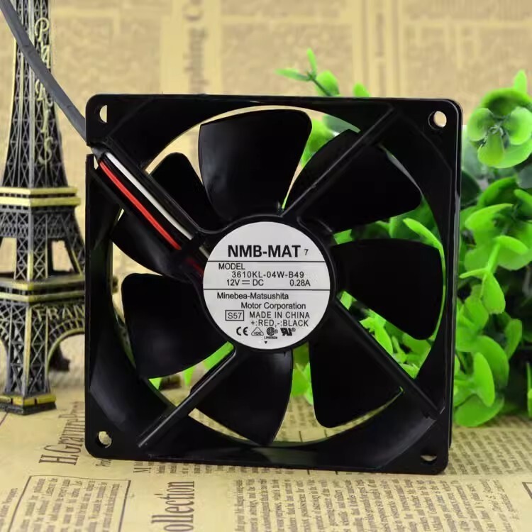 NMB 3610KL-04W-B49 9025 DC12V 0.28A 9CM 3-Wire Cooling Fan