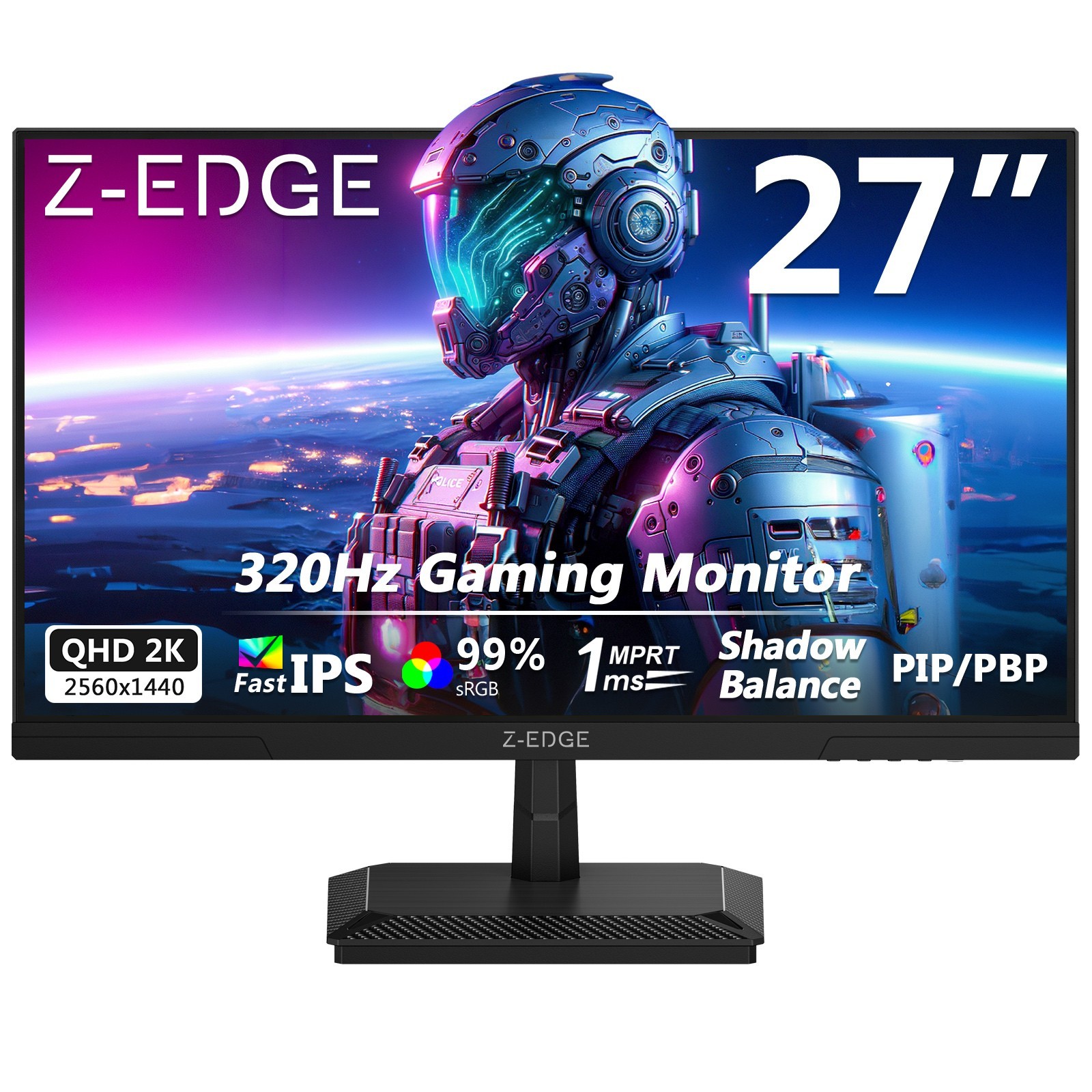 27" 2K 2560x1440 320Hz 1ms Fast IPS Gaming Monitor, 16.7M Colors, sRGB 99%