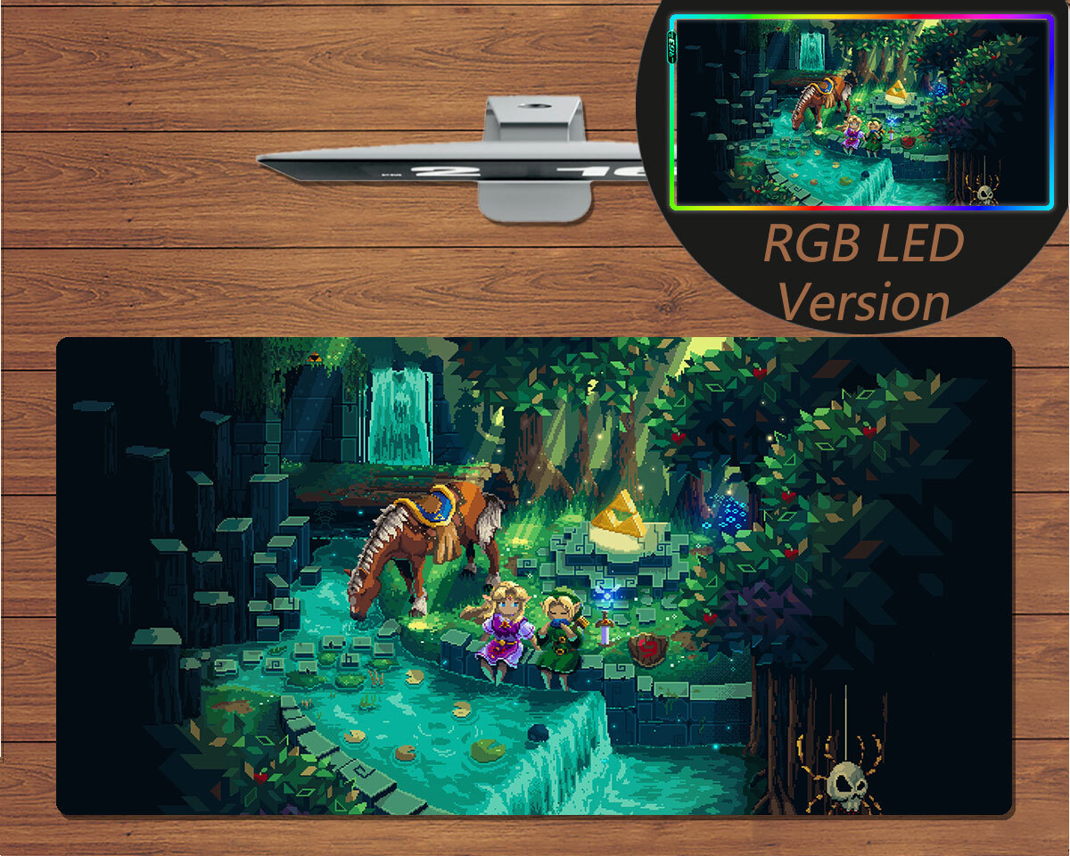 RGB LED Large Mouse Pad Legend of Zelda Tears of the Kingdom Gaming Mat Mousepad