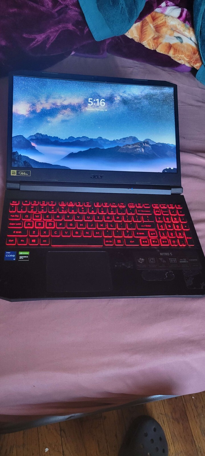 used acer nitro 5 gaming laptop with charger 