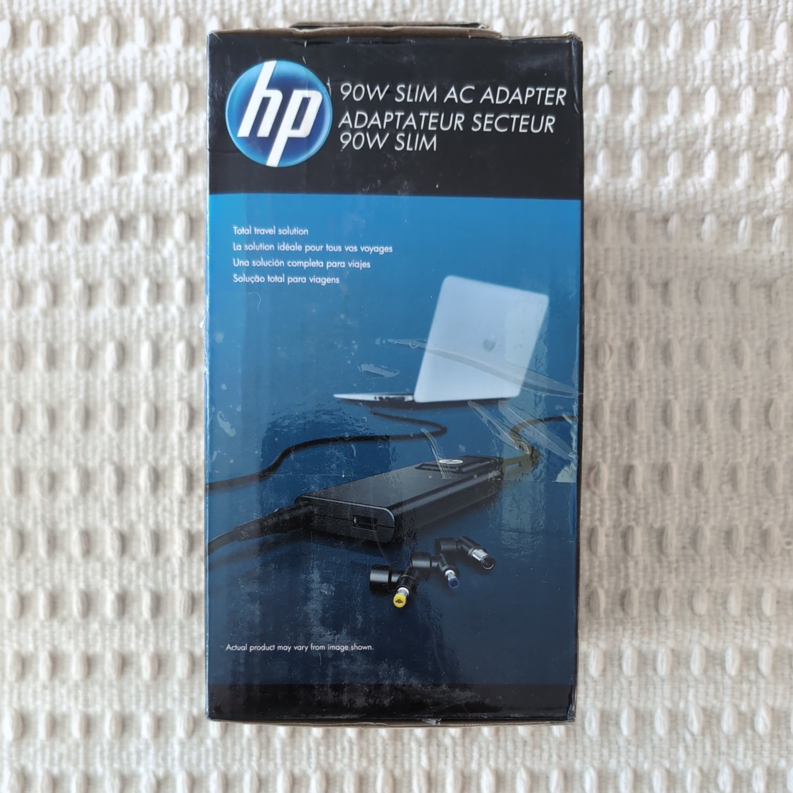  HP 90W Slim AC Adapter – Universal Laptop Charger w/Interchangeable Tips - NOB