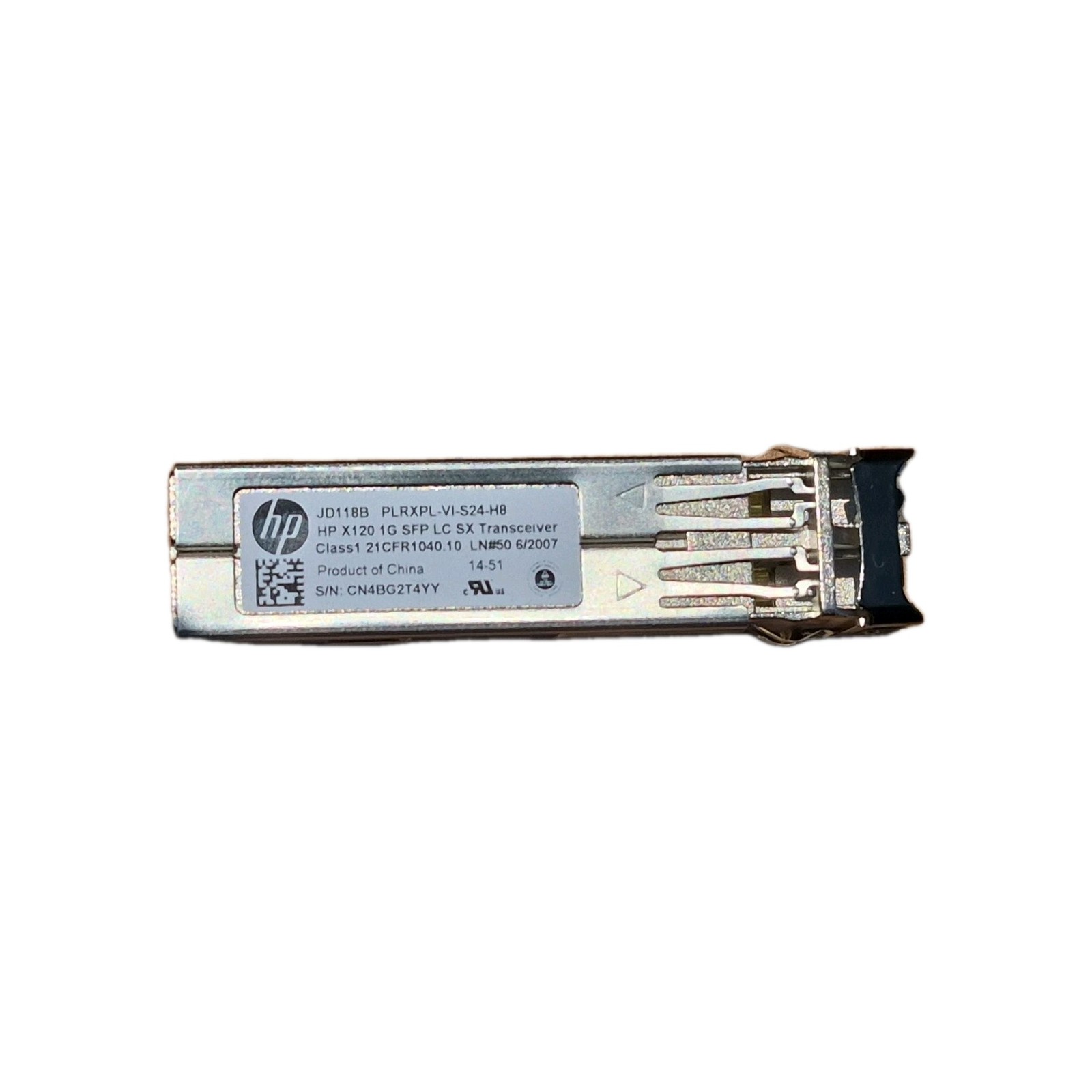 HPE JD118B X120 1G SFP+ LC SX Transceiver