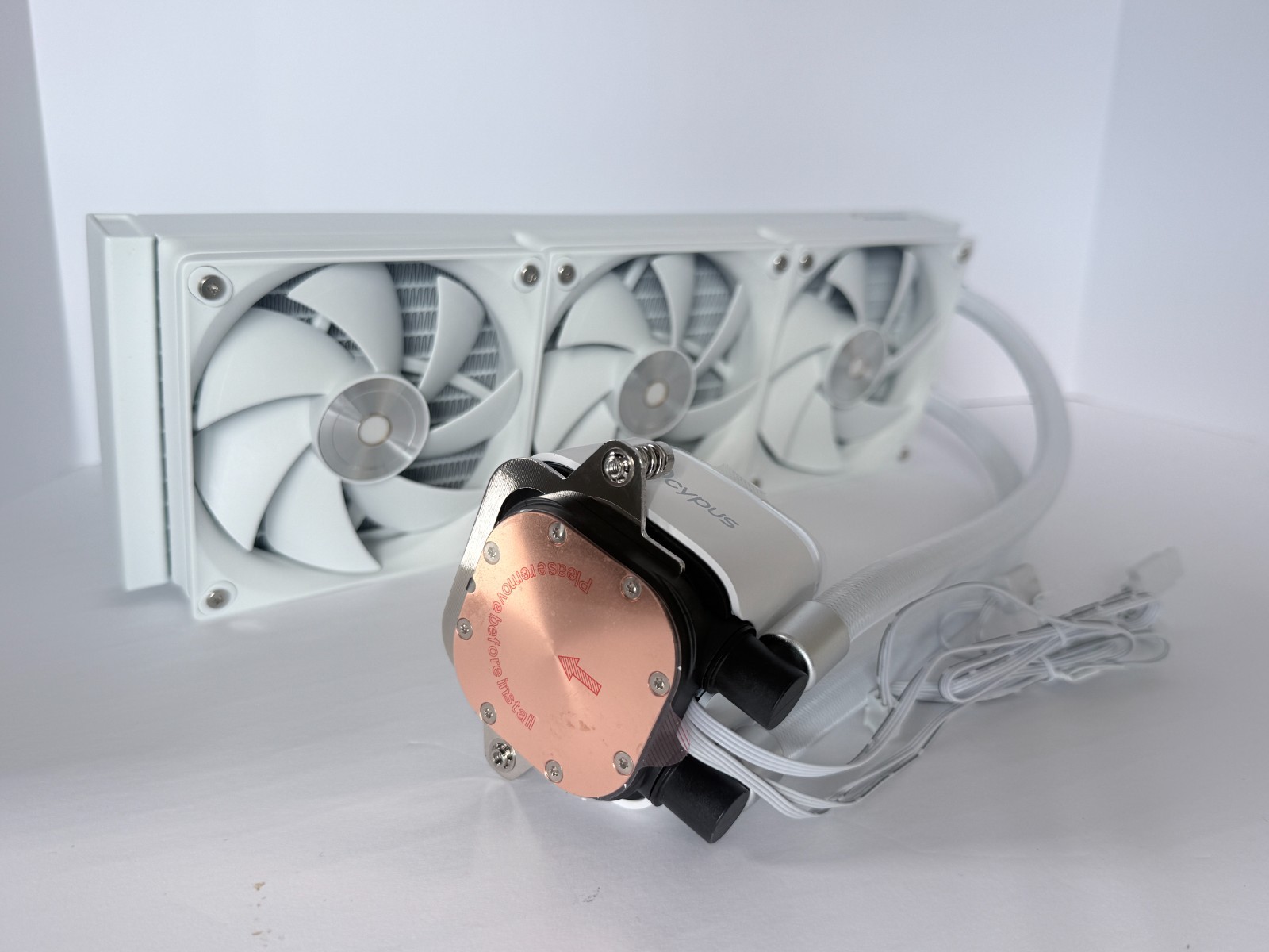 Ocypus Iota L36 WH 360mm AIO Liquid CPU Cooler ARGB White 3x120mm