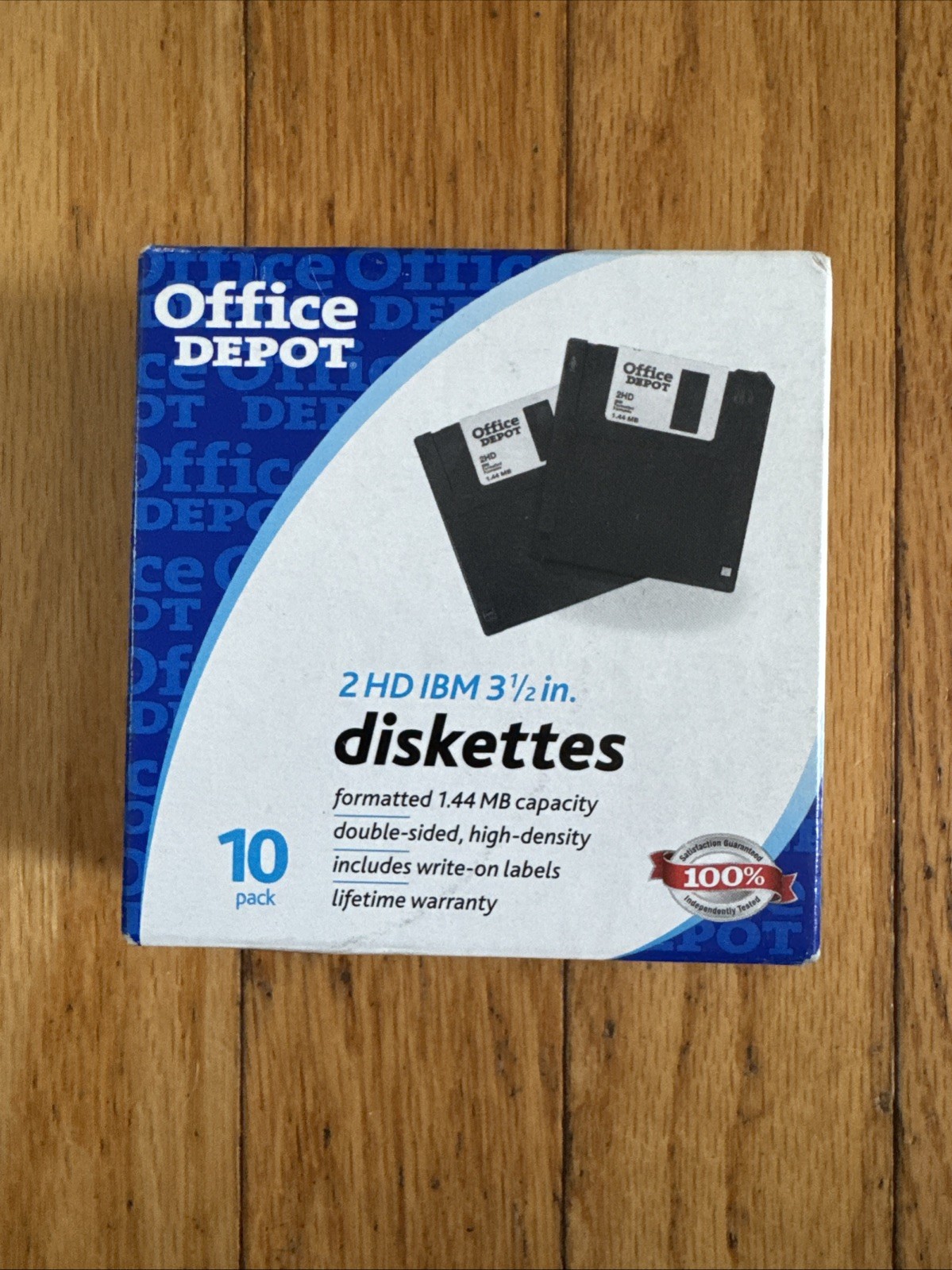 Office Depot Diskettes 10-Pack 2HD IBM 3 1/2in 1.44MB " NEW"      