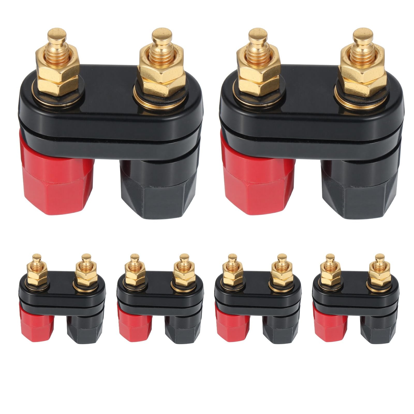 4 PCS Gold Plated Banana Plug Jack Female Socket, Dual 4mm Speaker