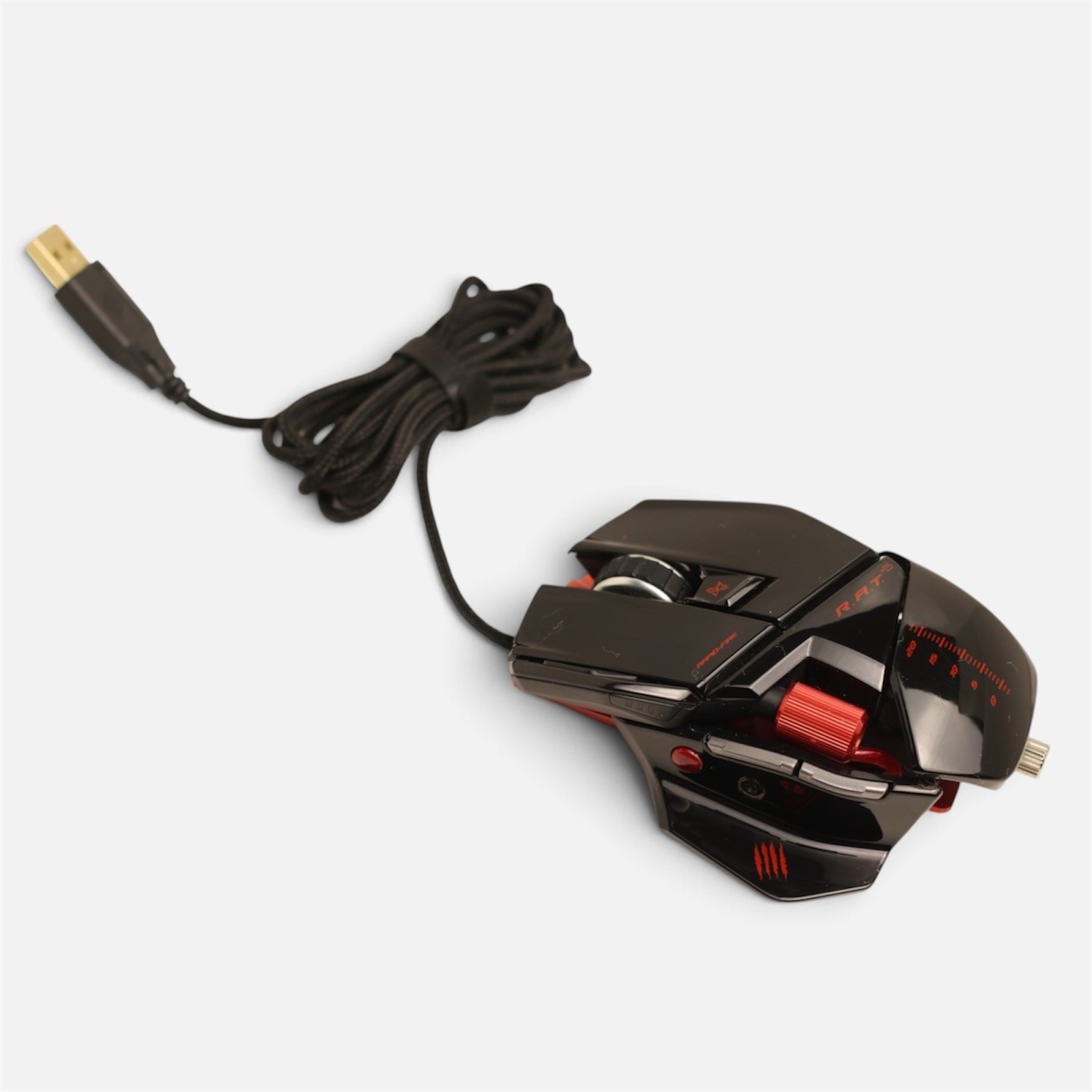 Mad Catz R.A.T. RAT 5 Gaming Laser Mouse for PC & Mac USB 43705 Tested Working