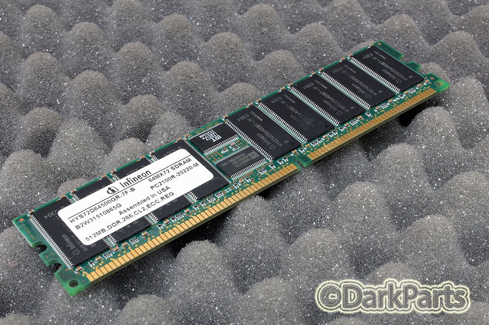 Infineon HYS72D64500GR-7F-B 512MB Memory RAM PC2100R-20220-M