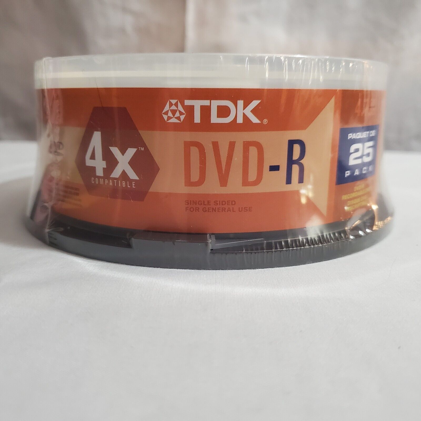 New Sealed TDK DVD-R 4x Compatible 25 Pack 120 Min Video 4.7GB Recordable DVD