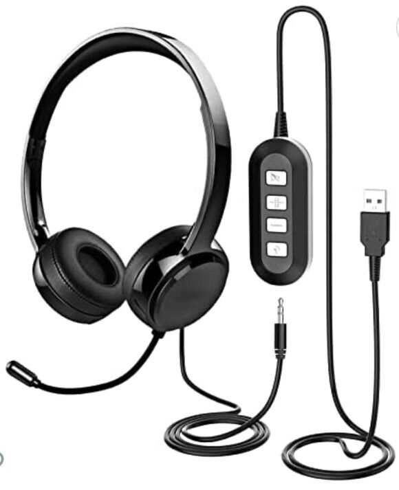 Mpow Ear-Pad Wired Headset - Black (MPPA071AB) NO BOX