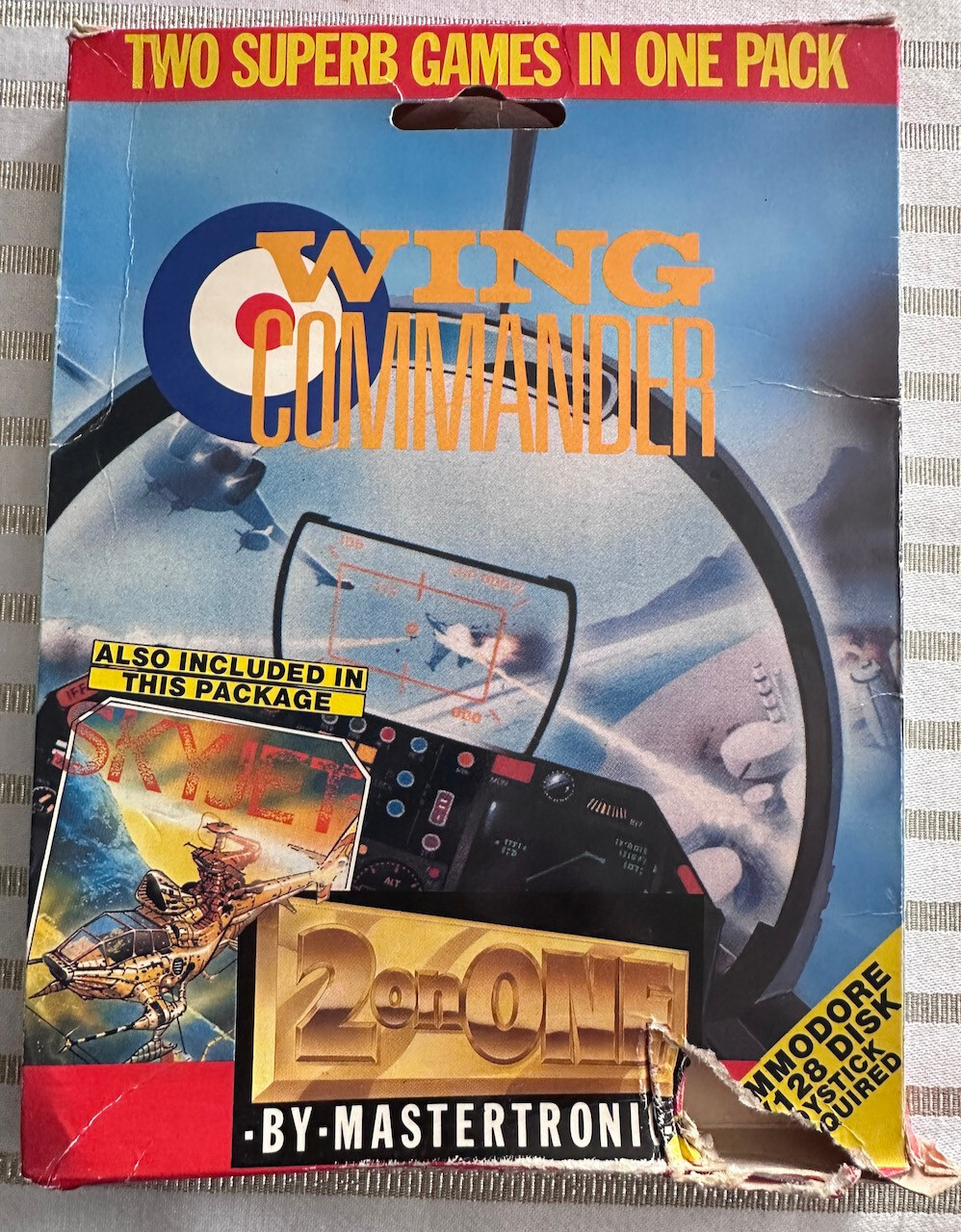 Wing Commander Sky Jet Game Commodore 64/C128 5.25" Disk, Rare, Work