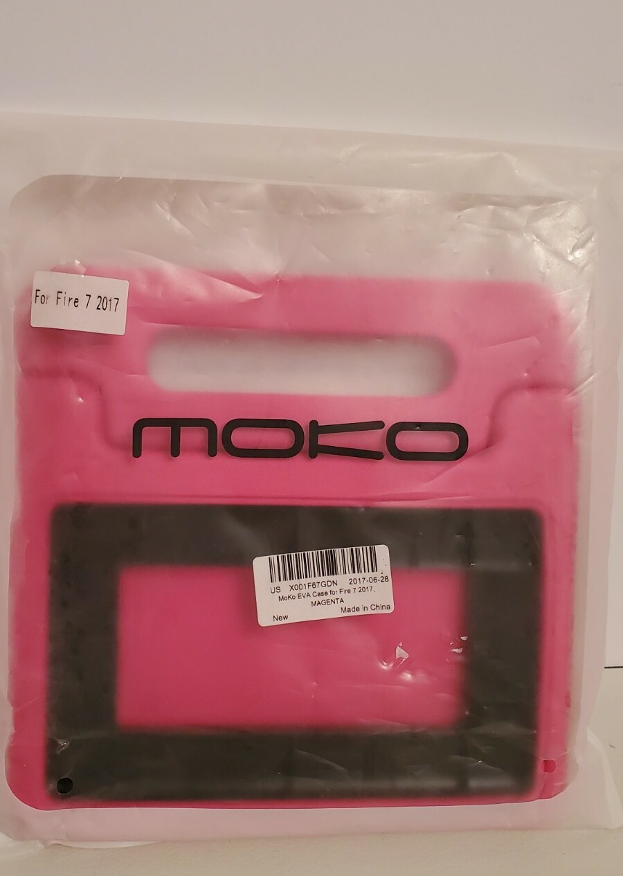 MOKA EVA Case for Amazon Fire 7 2017 Light-Weight Magenta/Pink. 