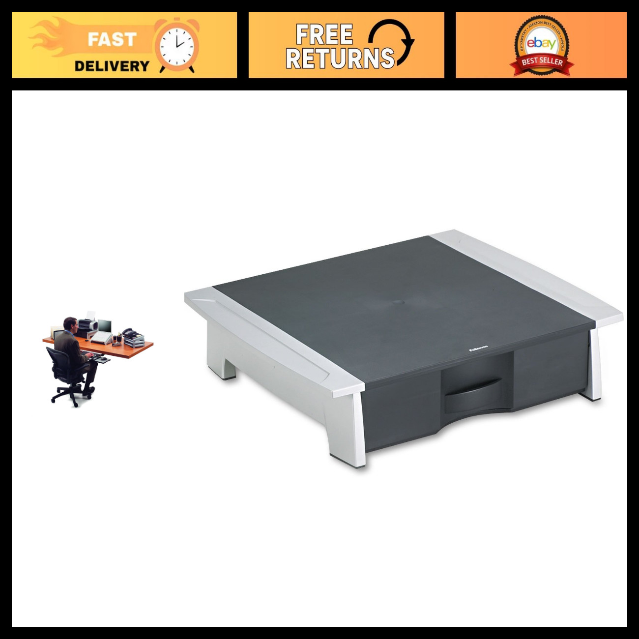Multi-Purpose Printer Stand for Home Office, Adjustable Height, Space-Saving Des