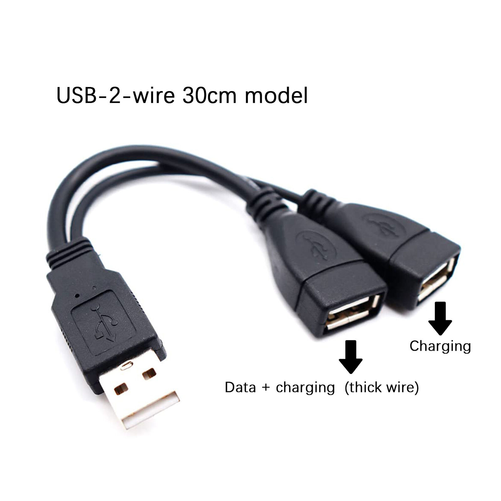 3X USB Splitter 2 In 1 Out | High-Speed Y Cable USB Port Splitter USB Y Splitter