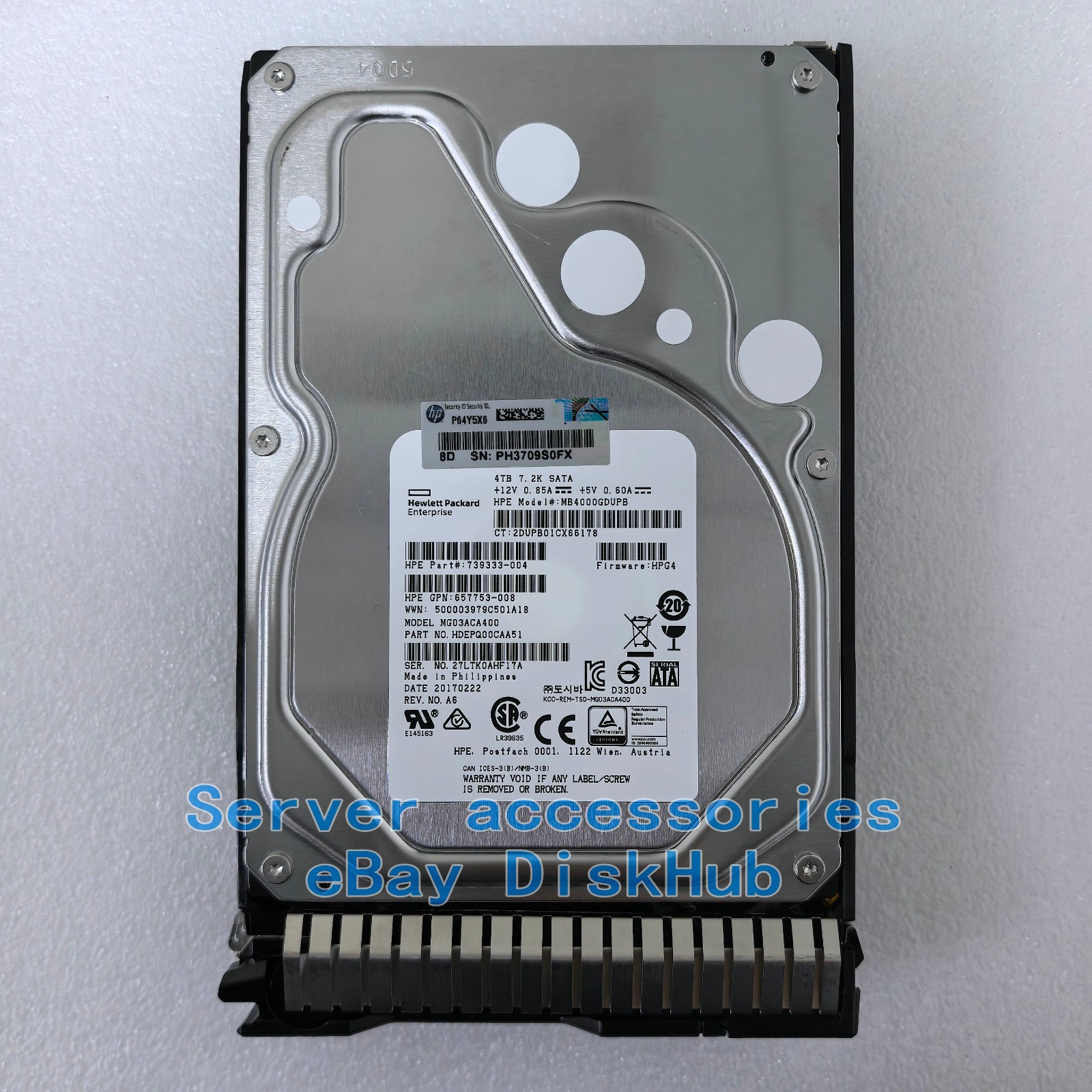 HP 693687-B21 693720-001 4TB SATA 7.2K 6G MDL SC 3.5" Gen8Gen9 Server HARD DRIVE