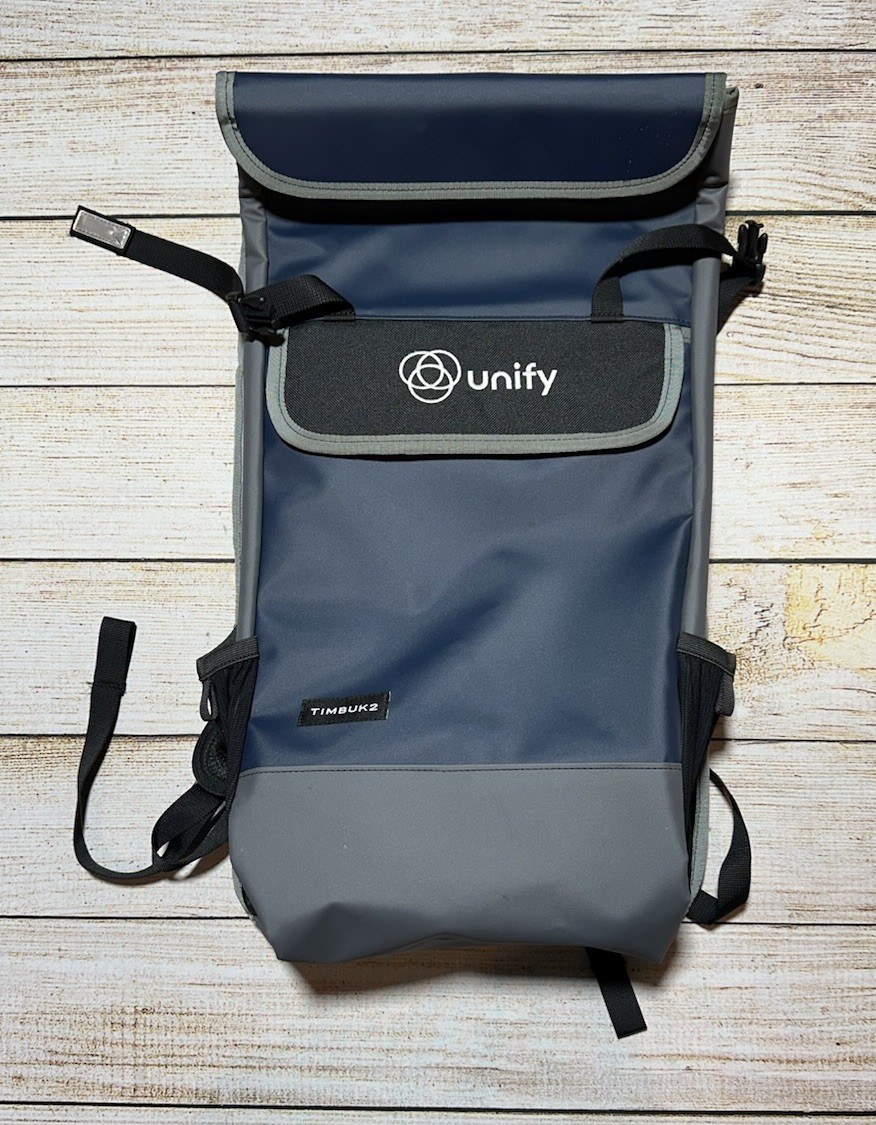 TIMBUK2  Prospect Standard Weatherproof Backpack Blue Gray *LOGO* NWOT