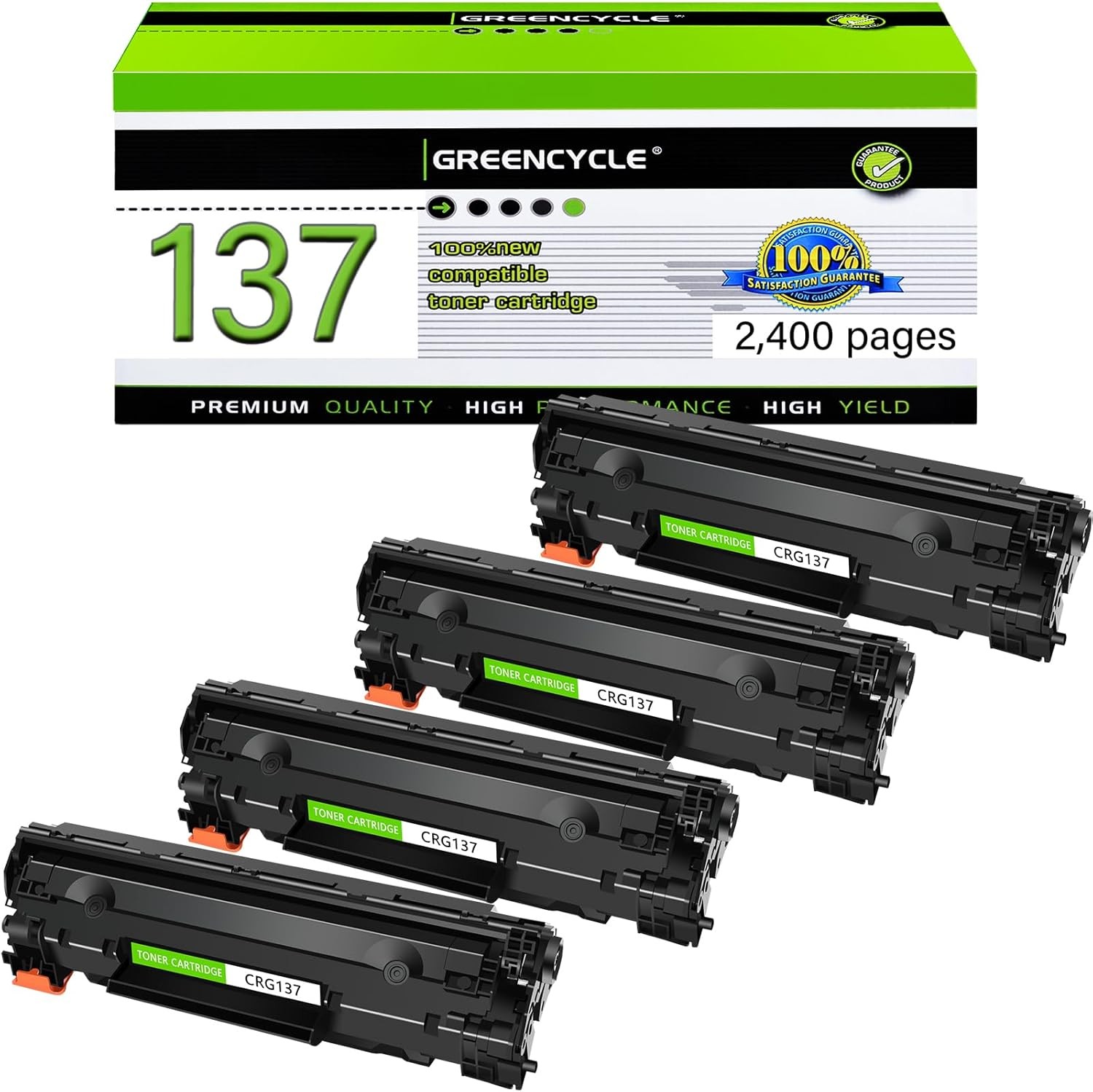 4PK Replacement For Canon 137 9435b001aa Black Toner Cartridge imageCLASS MF236n