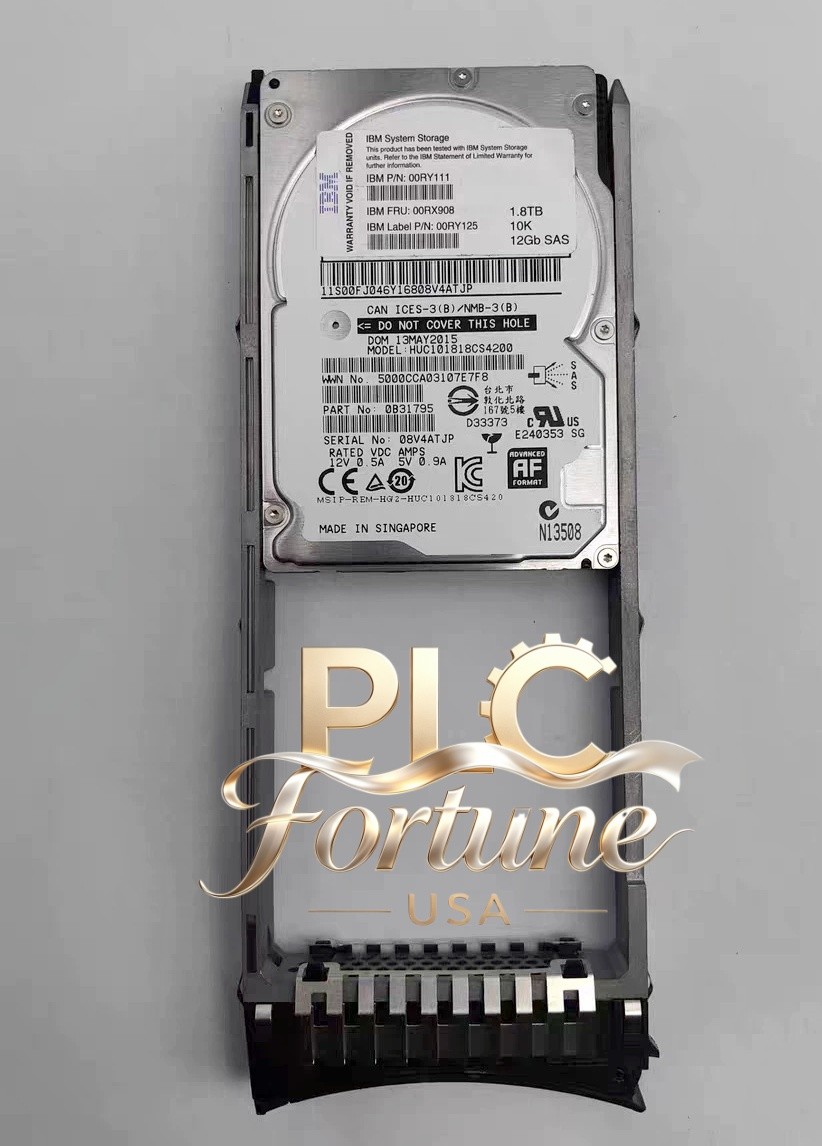 New IBM 00RX908 1.8TB 10K 12G 2.5" SAS V7000 Gen 2 HDD 00RY111 00RY125