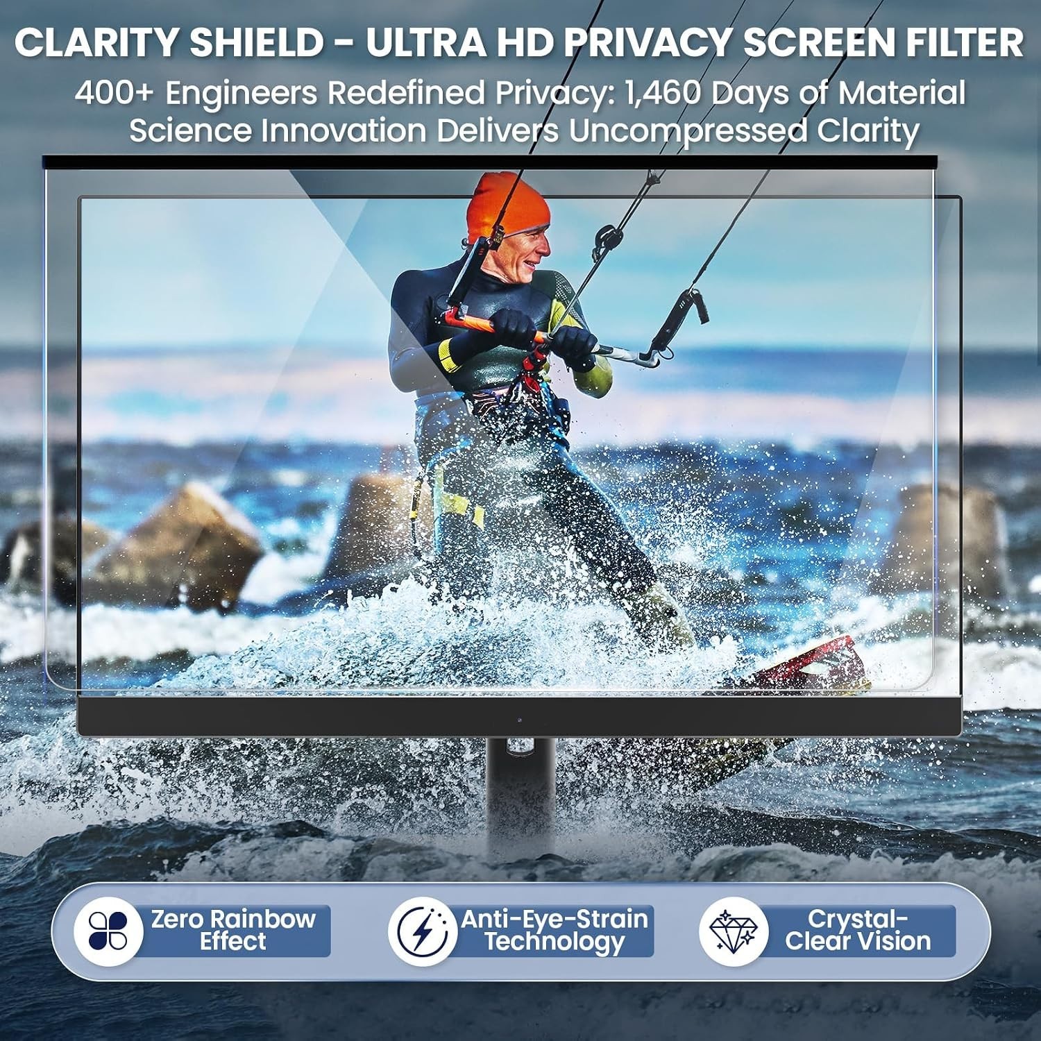 NEW Magnetic 24 Inch Privacy Screen Frameless Monitor 16:9 Aspect Ratio,Hang