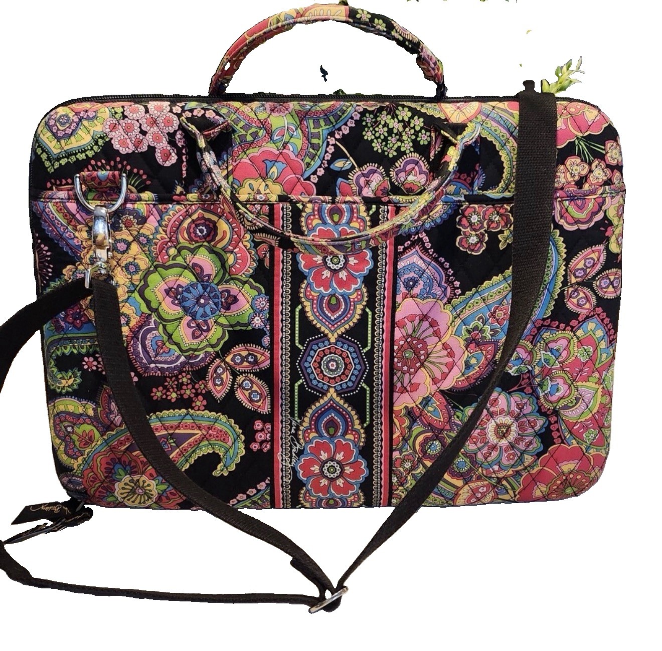 Vera Bradley “Symphony In Hue” Hardshell Laptop Portfolio/Case/Strap /EUC