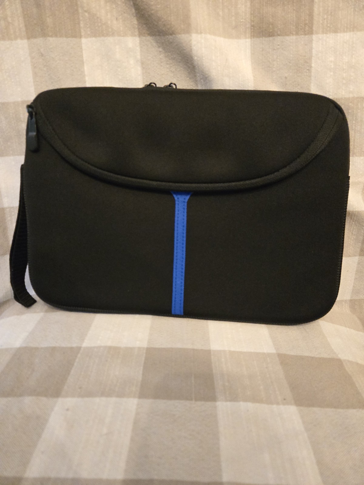 10.2 Padded Neoprene Laptop Sleeve Case Black/blue Solid Universal Fit 