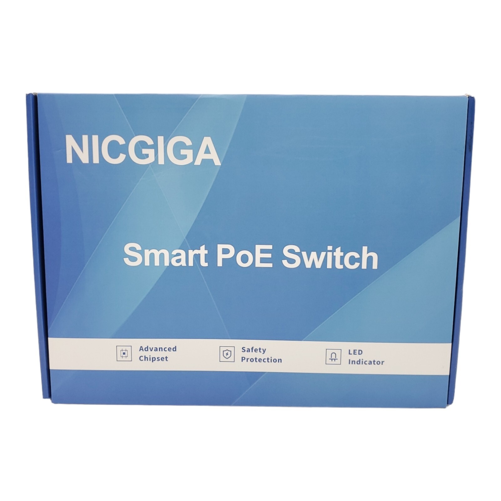 NICGIGA 26 Port Powered PoE Switch with 24 Ports 10/100Mbps, Gray Metal - 320wat