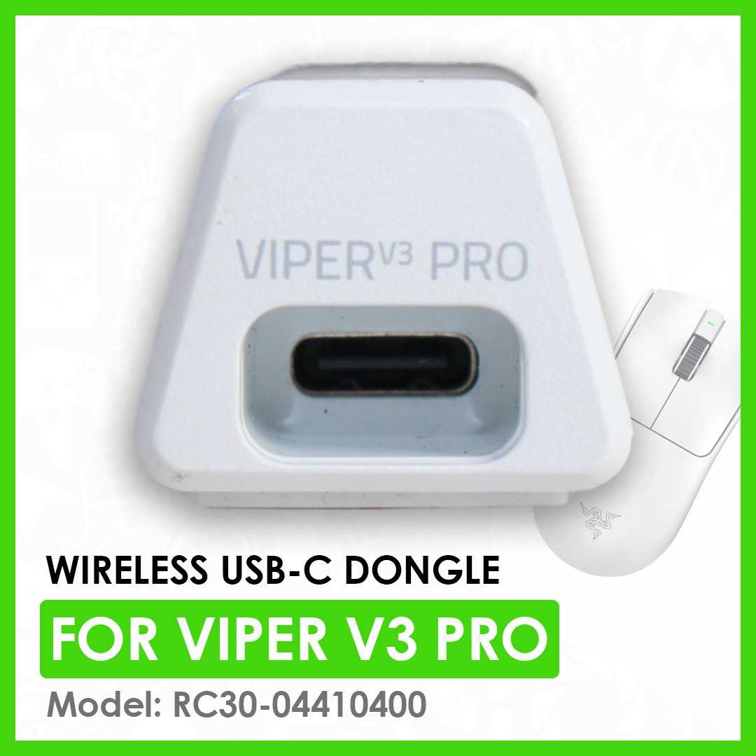 Razer Hyperpolling Wireless Receiver Dongle for Viper V3 Pro Gaming Mouse White