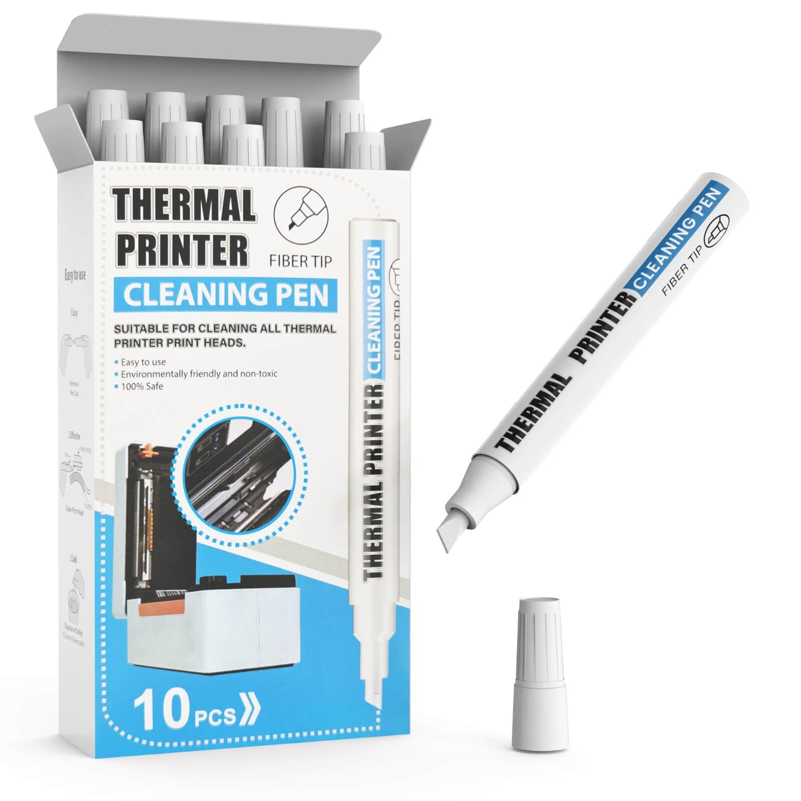 Thermal Printer Cleaning Pen 10 Pack – Printhead Cleaner for Thermal Receipt, Sh