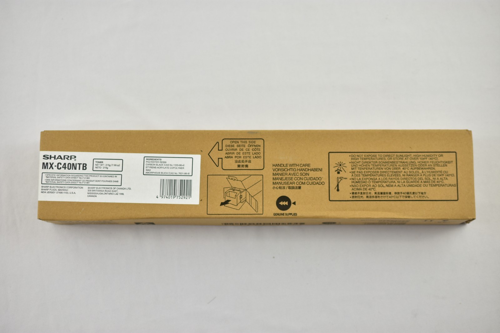Sharp MX-C40NTB Genuine Black Standard Yield Toner Cartridge for DX-C311/MX-B400