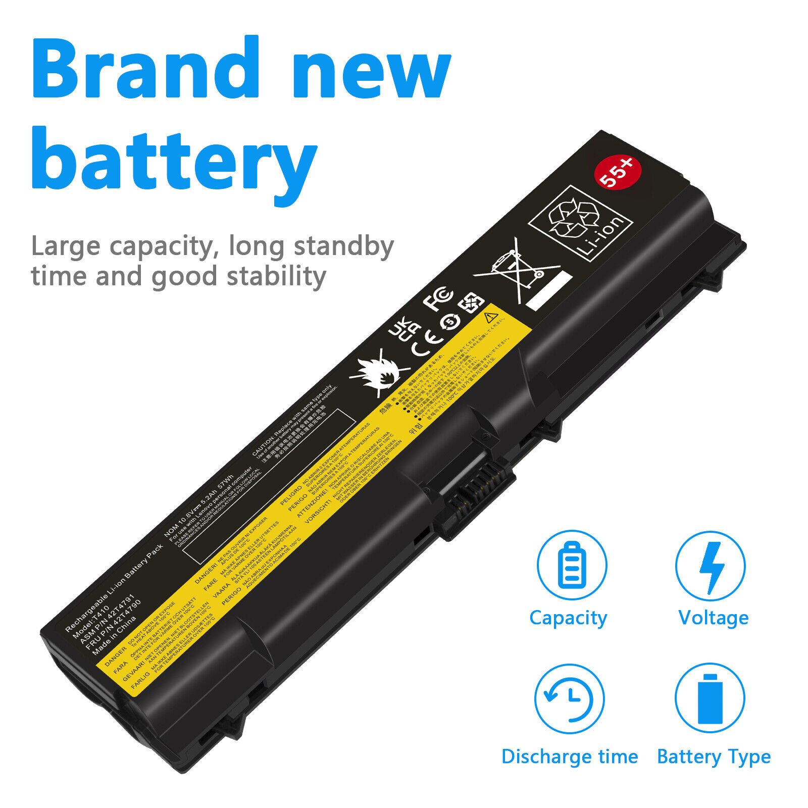 6/9Cell Battery for Lenovo Thinkpad T410 T420 T510 T510i T520 SL410 SL510  