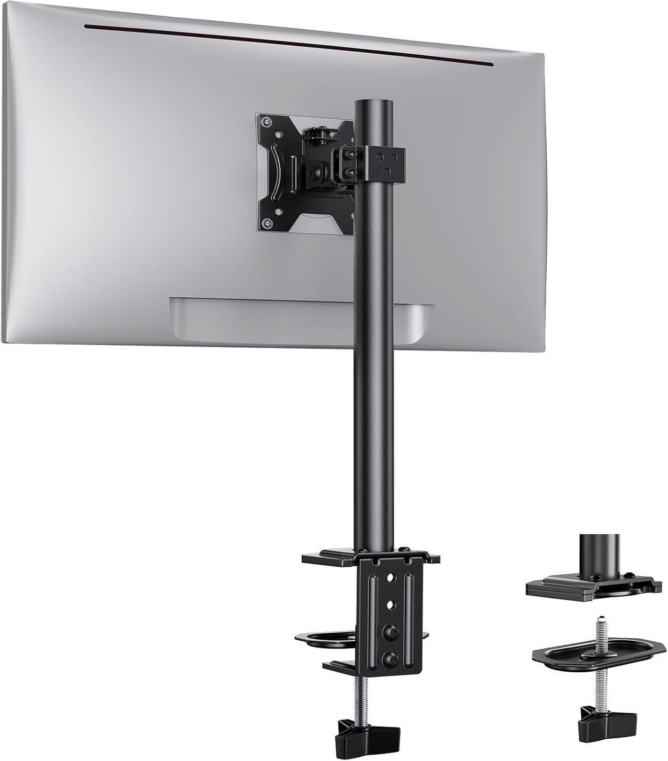 Ergear Single Monitor Mount for 13-32 Inch Screens,17.6 lbs Capacity Black