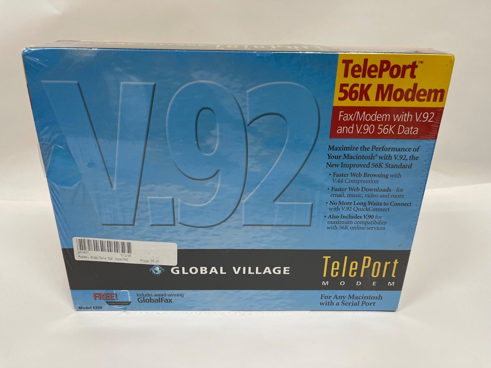 VTG Global Village V.92 TelePort 56K Modem for Macintosh Mac with Serial Port
