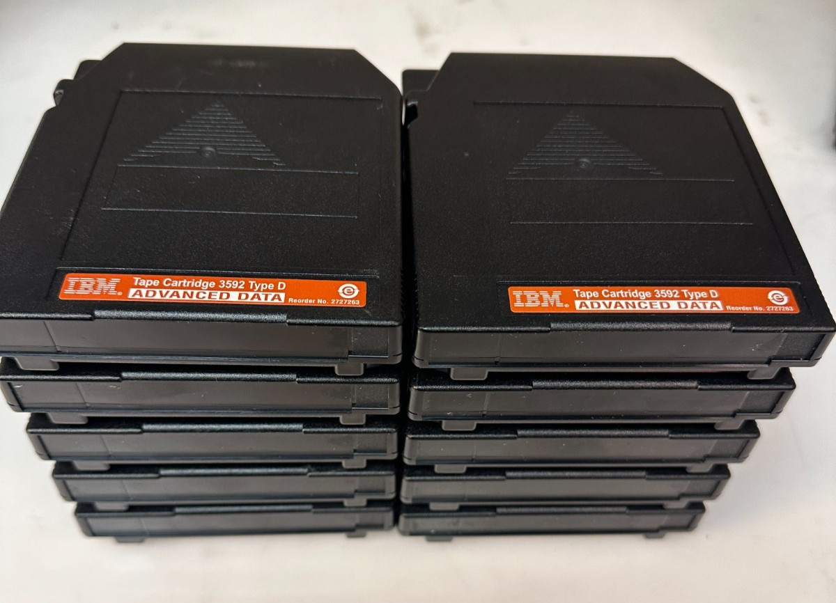 Pack of 10 IBM JD 3592JD 10TB Advanced Enterprise Data Tape Cartridge PN:2727263