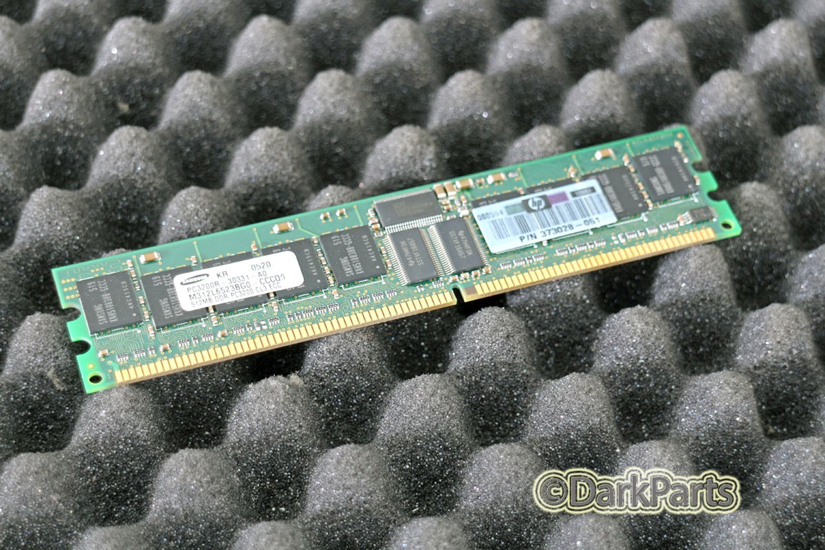 Samsung M312L6523BG0-CCCQ0 512MB Memory RAM PC3200R-30331-A0 HP 373028-051
