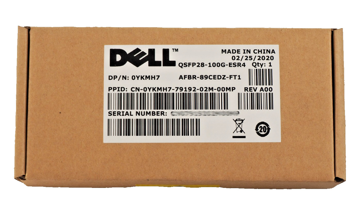 Dell YKMH7 QSFP28-100G-ESR4 AFBR-89CEDZ-FT1 100G QSFP Optical Transceiver
