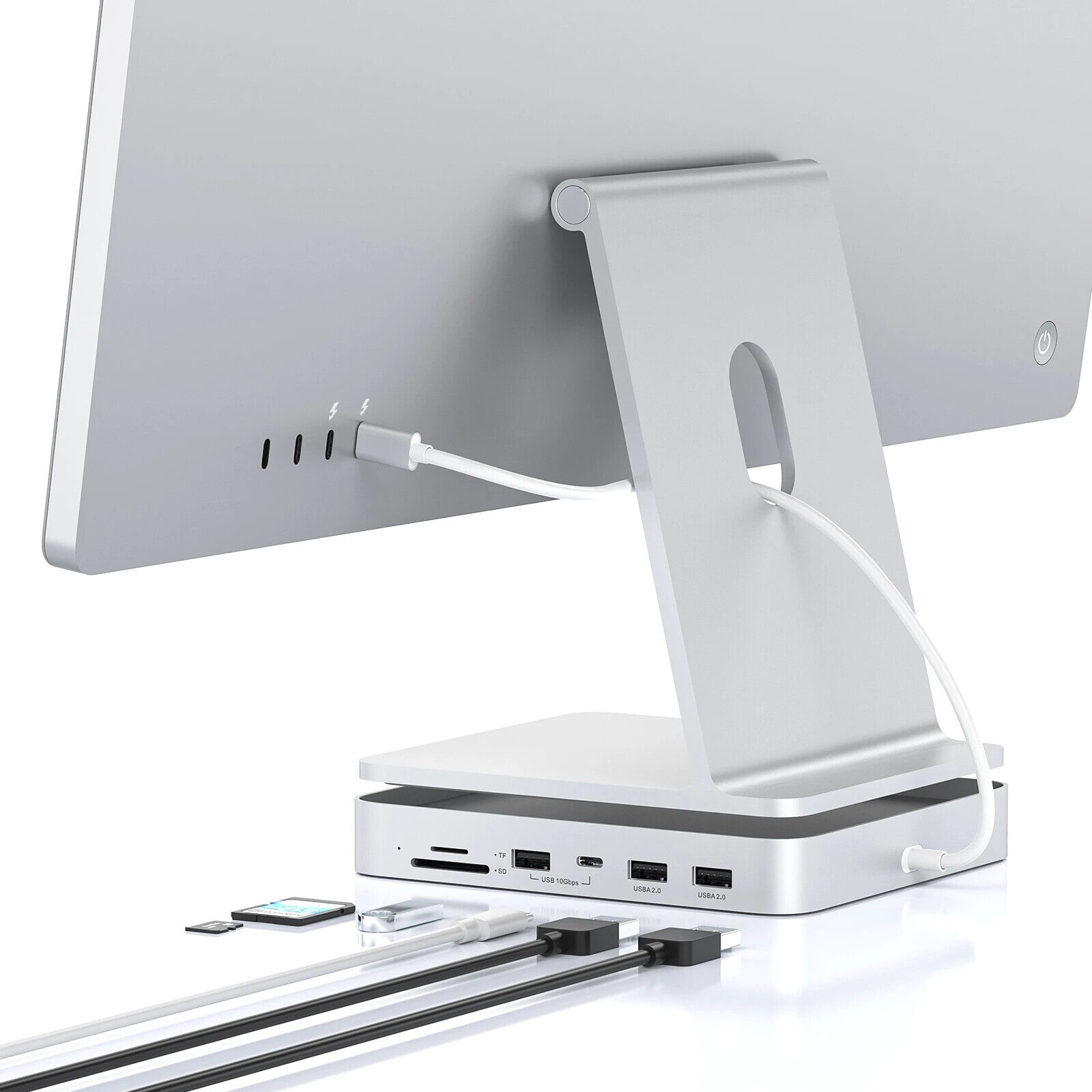 PULWTOP 7-in-1 USB C HUB 7-in-1 for iMac 24-inch, supports M.2 NVMe SSD