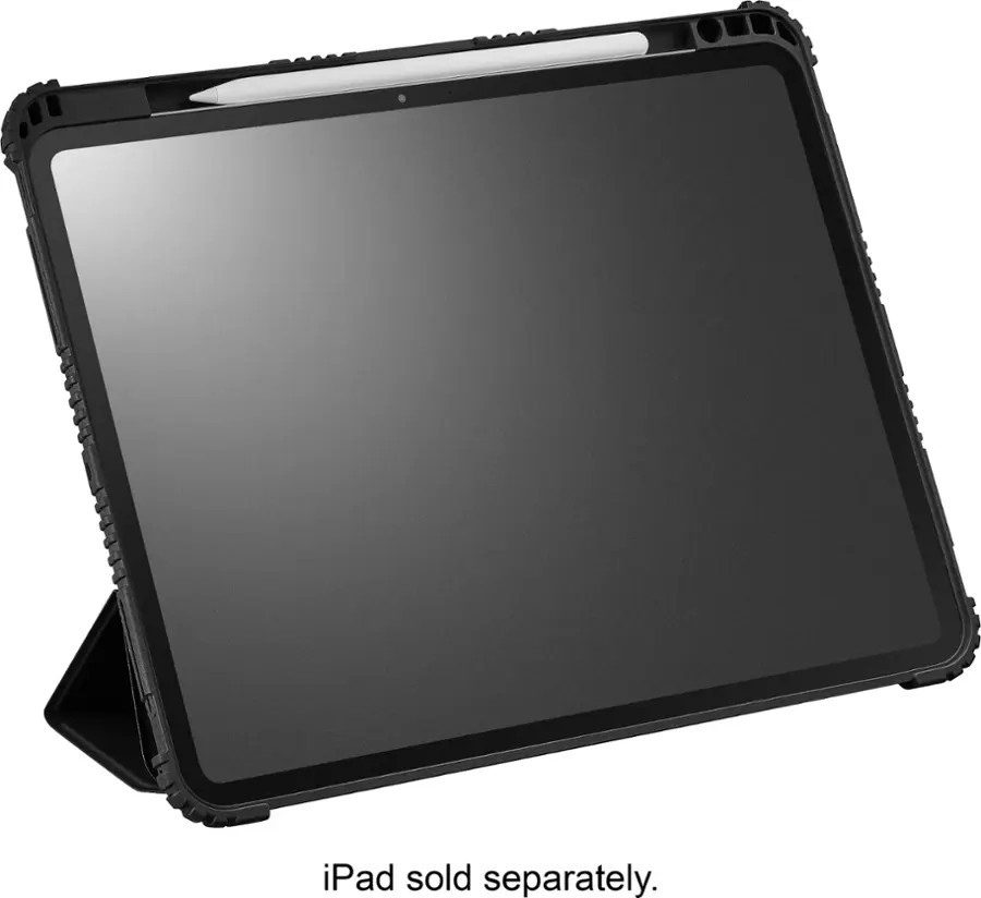 iPad Pro 13 Case M4 2024 Insignia Folio Cover Auto Sleep Wake Black NEW