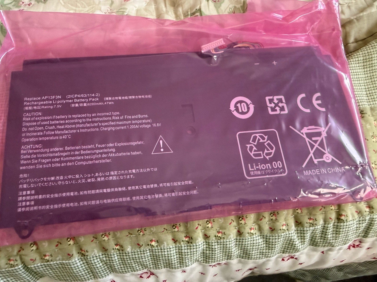New AP13F3N Battery for Acer Aspire S7-392 S7-391-6822 Ultrabook 6280mAh
